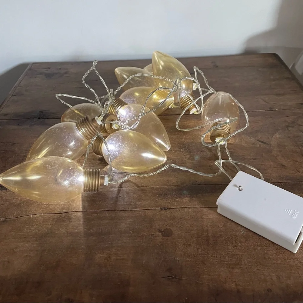 Amber glow soft mood string lights battery operated woodland forest